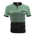thumbnail image 7 of Akiihool Knit Top Men Mens Casual Basic T Shirt Slim Fit Pullover Lightweight Short Sleeve Tops Light Green,XL, 7 of 7