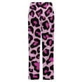 thumbnail image 6 of Leopard Light Purple Background Winter Female Pants Flannel High Waist Women Pants Lady Warm Straight Leg Plush Trousers, 6 of 7