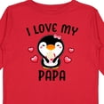 thumbnail image 4 of Inktastic I Love My Papa with Cute Penguin and Hearts Girls Long Sleeve Toddler T-Shirt, 4 of 5