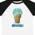 thumbnail image 4 of Inktastic Keep It Cool Melting Earth Ice Cream Cone Boys or Girls Toddler T-Shirt, 4 of 5