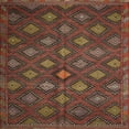 thumbnail image 1 of Ahgly Company Machine Washable Indoor Square Traditional Saffron Red Area Rugs, 6' Square, 1 of 7