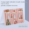 thumbnail image 3 of Yayeee Toggle Light Switch Wall Plate 2-Gang 4.56"x4.48" Decorative Outlet Cover, White Gingerbread Houses, 3 of 7