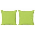 thumbnail image 1 of Ambesonne Botanical Throw Pillow Cover 2 Pack, Rhythmic Shamrock Leaves, 18", Pale Green Apple Green, 1 of 2