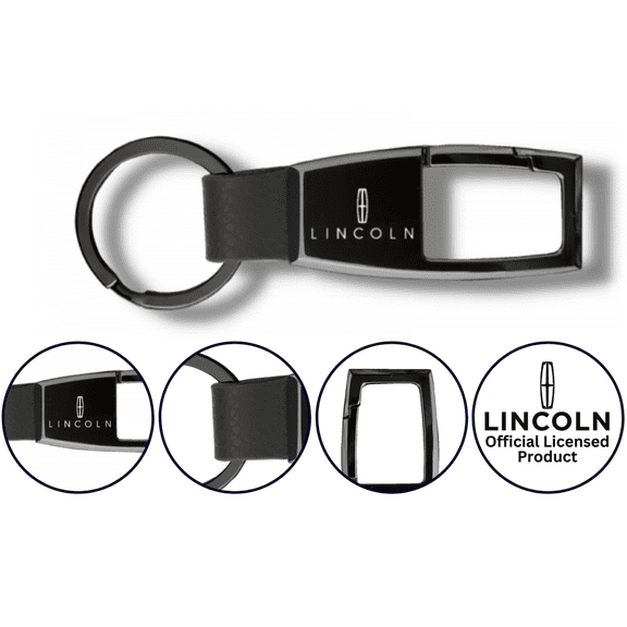 Lincoln Premier Carabiner Black Pearl Key Chain Ring Fob Official Licensed