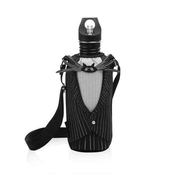 Nightmare Before Christmas - Jack - Jack Skellington Bottle Cooler Tote with Bottle, (Black & White)