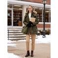 thumbnail image 5 of Wantdo Women's Winter Coat Warm Winter Jacket Hooded Winter Parka with Detachable Hood Army Green L, 5 of 11