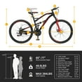 thumbnail image 4 of UBesGoo 26 inch Mountain Bike for Men Women, Shimano 21 Speeds High-Carbon Steel Frame, Disc Brakes, Black, Red, 4 of 7