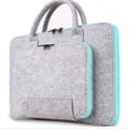 thumbnail image 2 of Amdohai Sac Pochette en Feutre pour Ordinateur Portable Accessoires de Cahier Pochette Étui de Rangement avec Poignée 2 Poches Sac à Main de Protection, 2 of 8