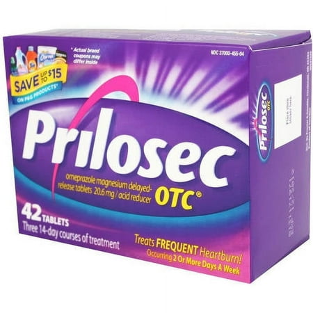 Prilosec Acid Reducer Tablets, 42 CT (Pack of 3)
