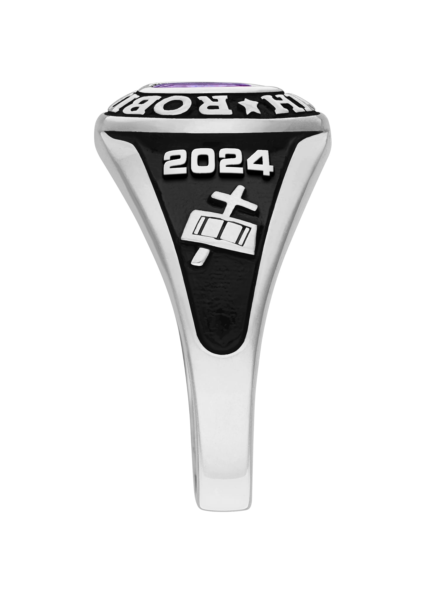 Order Now for 2025 Graduation, Freestyle 10K White Gold Women's Classic Petite Oval Birthstone Class Ring, Personalized, High School or College