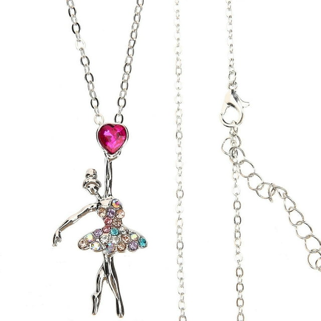 Ballet Girl Necklace Women Pendant Necklace Dainty Neck Chain Girls Neck Jewelry