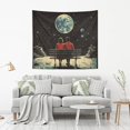 thumbnail image 2 of Yayeee Tapestry Wall Hanging for Bedroom 60" x 40" Living Room Home Wall Art Decor, Red Sitting On The Moon, 2 of 7