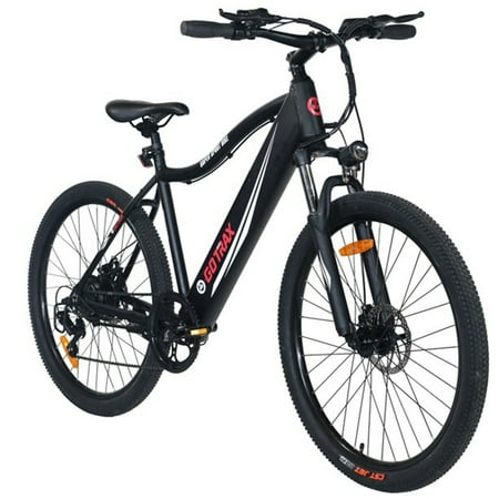 GOTRAX 26" Adult Electric Bike, 350W Motor up 20mph, Professional Electric Mountain Bikes, Black