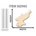 thumbnail image 2 of Unfinished Wood North Korea Shape - Country - Craft - up to 46" DIY 6" / 1/8", 2 of 3