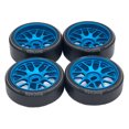 thumbnail image 1 of Ounissouiy 4 unids/set 27mm neumático de deriva llanta de Metal para 1/28 Wltoys K969 K989 P929 neumáticos de deriva para WLtoys Kits de construcción modelo azul, 1 of 6