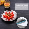 thumbnail image 2 of Sumerflos Assiette de Souper en Acier Inoxydable 304, Assiette à Dessert Ronde à Double Couche de 9 Pouces, Assiette de Service pour Salade de Camping pour Cuisine Familiale, Camping en Plein Air, Collation et BBQ - Ensemble de 4, 2 of 5