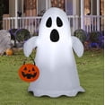 thumbnail image 2 of Ghost with Jack-o'-Lantern Tote Airblown Yard Inflatable, Multicolor, 3.5', Halloween by Way To Celebrate, 2 of 9