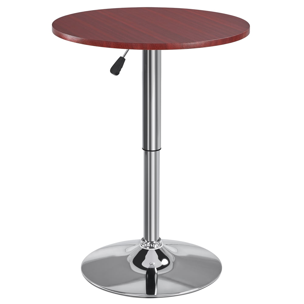 Restaurant Cocktail Table 23.75'' Round Glass Bar Table Height w/ Chrome Base 