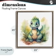 thumbnail image 4 of Stupell Industries Bohemian Crafty Smiling Dinosaur Brown Floating Frame Canvas Art, 25 x 25, by Steve Hunziker, 4 of 8