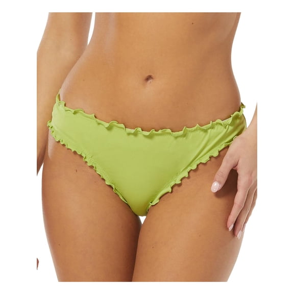 Sundazed Womens Ruffled Hipster Swim Bottom Separates Green L