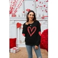 thumbnail image 5 of VILOVE Women Valentine's Day Love Heart Graphic Sweatshirts Crew Neck Long Sleeve Pullover Casual Blouse Tops, 5 of 9