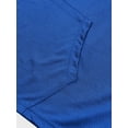 thumbnail image 4 of CVLIFE Mens Blouse Short Sleeve T Shirts Hooded Neck Summer Tops Simple Solid Color T-shirt Work Pullover Blue XXL, 4 of 5