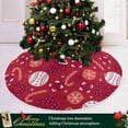 thumbnail image 6 of FMSHPON Snowflake Santa Xmas Tree Xmas Christmas Tree Skirt Stand Mat for Holiday Party Decoration Indoor Outdoor 36 inches, 6 of 6
