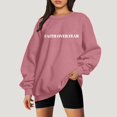 thumbnail image 2 of Tiweut Oversized Christian Sweatshirt Women Faith Over Fear Sweater Christian Religious Sayings Pullover Long Sleeve Shirt,Pink,S, 2 of 5