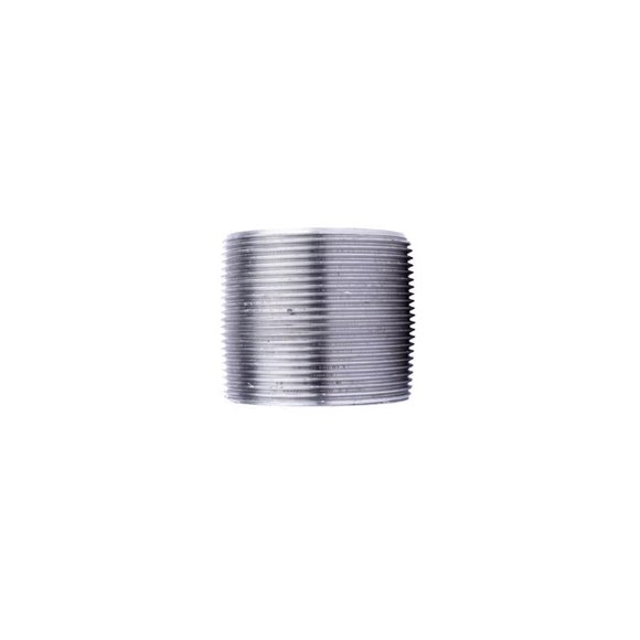 Close Nipple STZ Industries, acero negro, 2 cm, MIP x 2 cm, MIP