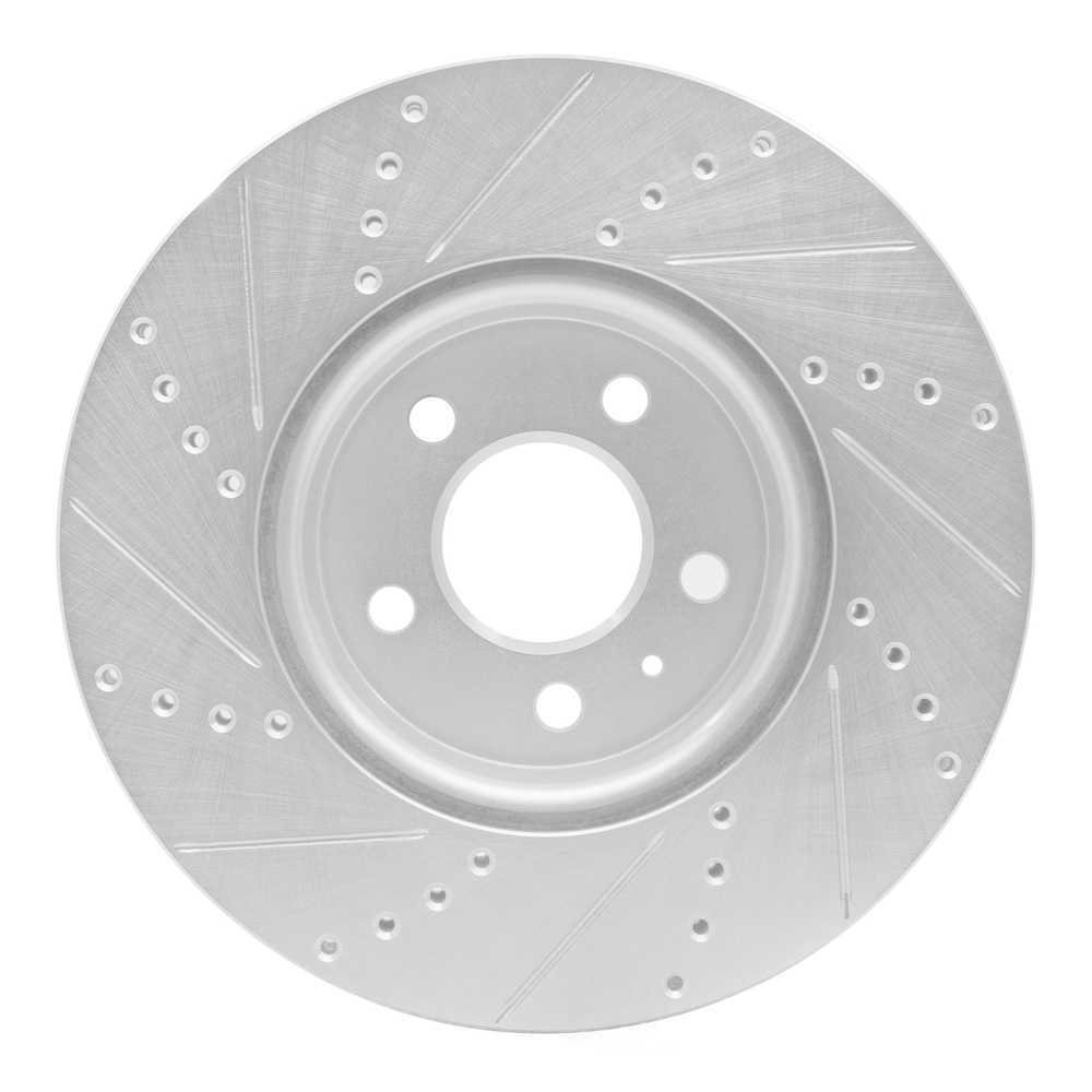 Dynamic Friction Company 631-73086R DFC Brake Rotor - Drilled And Slotted - Silver