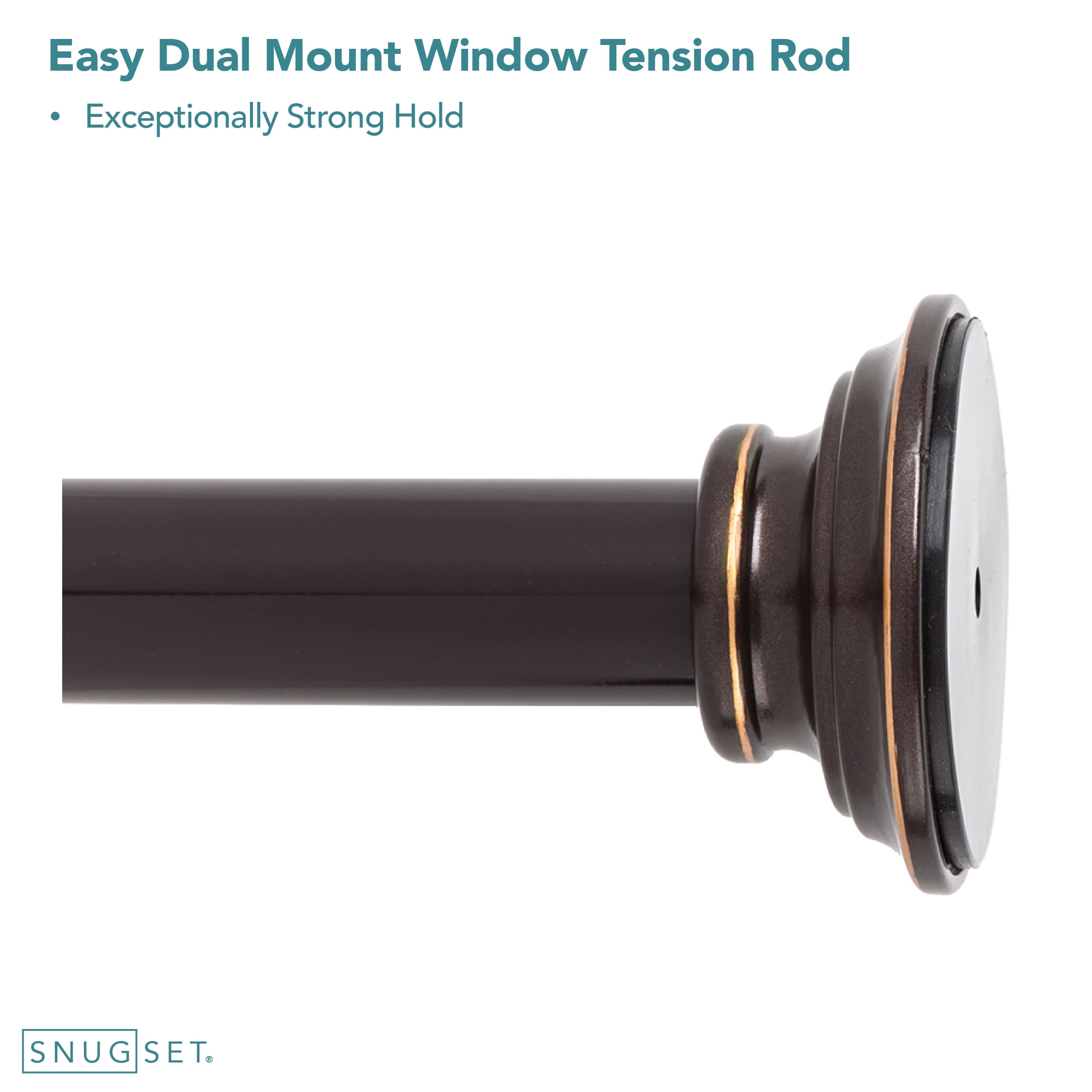 Snugset Strong Secure Tension Quick Easy Install 30 52 Adj 7 8 Dia Durable Rod 2 Äù Wide Non