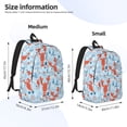 thumbnail image 2 of Kdxio Lobsters Print Canvas Backpack for School Work Travel Lightweight Unisex Daypack with Laptop Compartment and Adjustable Straps-Small, 2 of 5
