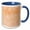 Blue/White, variant on 3drose, Image of Trendy Chic Rosegold and Peach Metal Foil Glitter Marble, 11oz Mug
