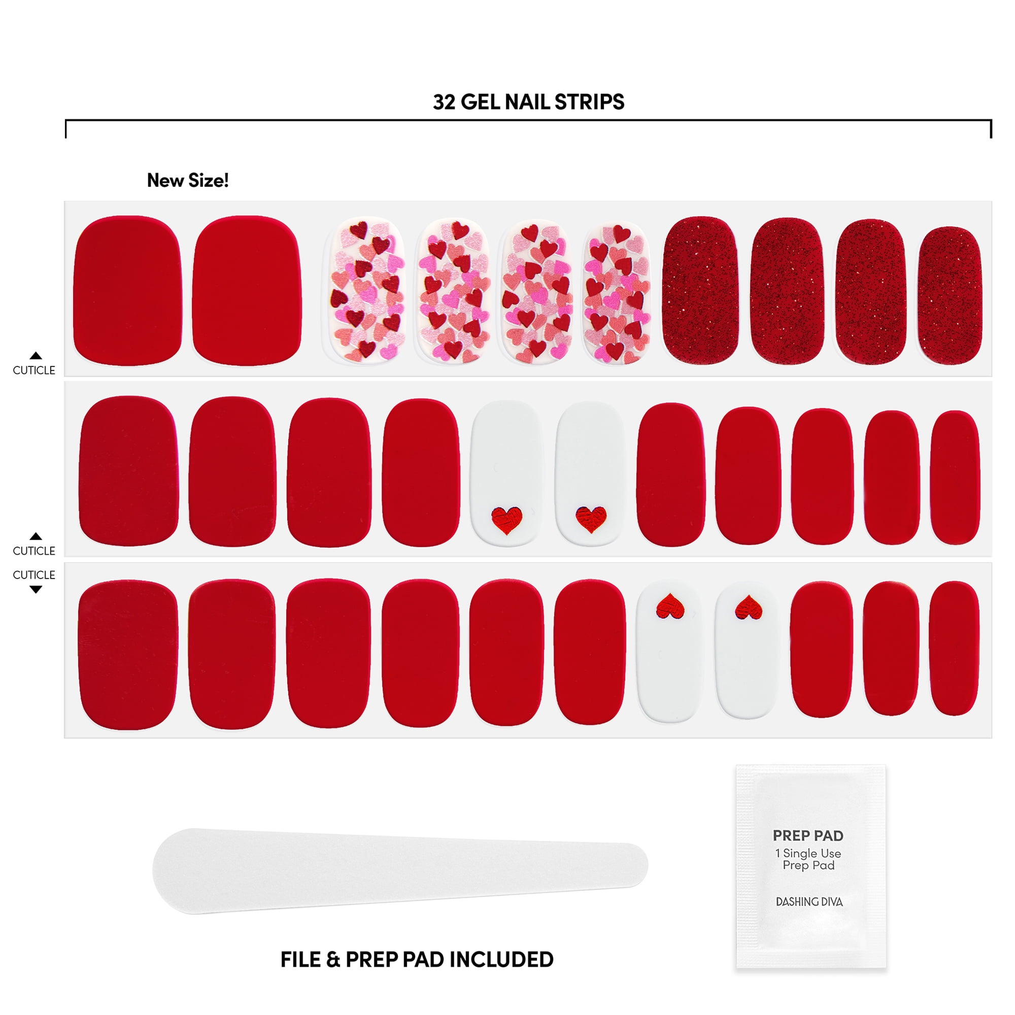 Dashing Diva GLOSS, Gel Nail Polish Strips, Girl Crush, Includes 32 strips