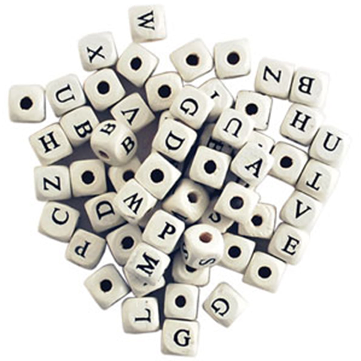  Hygloss Products ABC Wood Beads - Bright Colored Wooden  Alphabet Craft Letter Beads - 10mm, 225 Pack (8906)