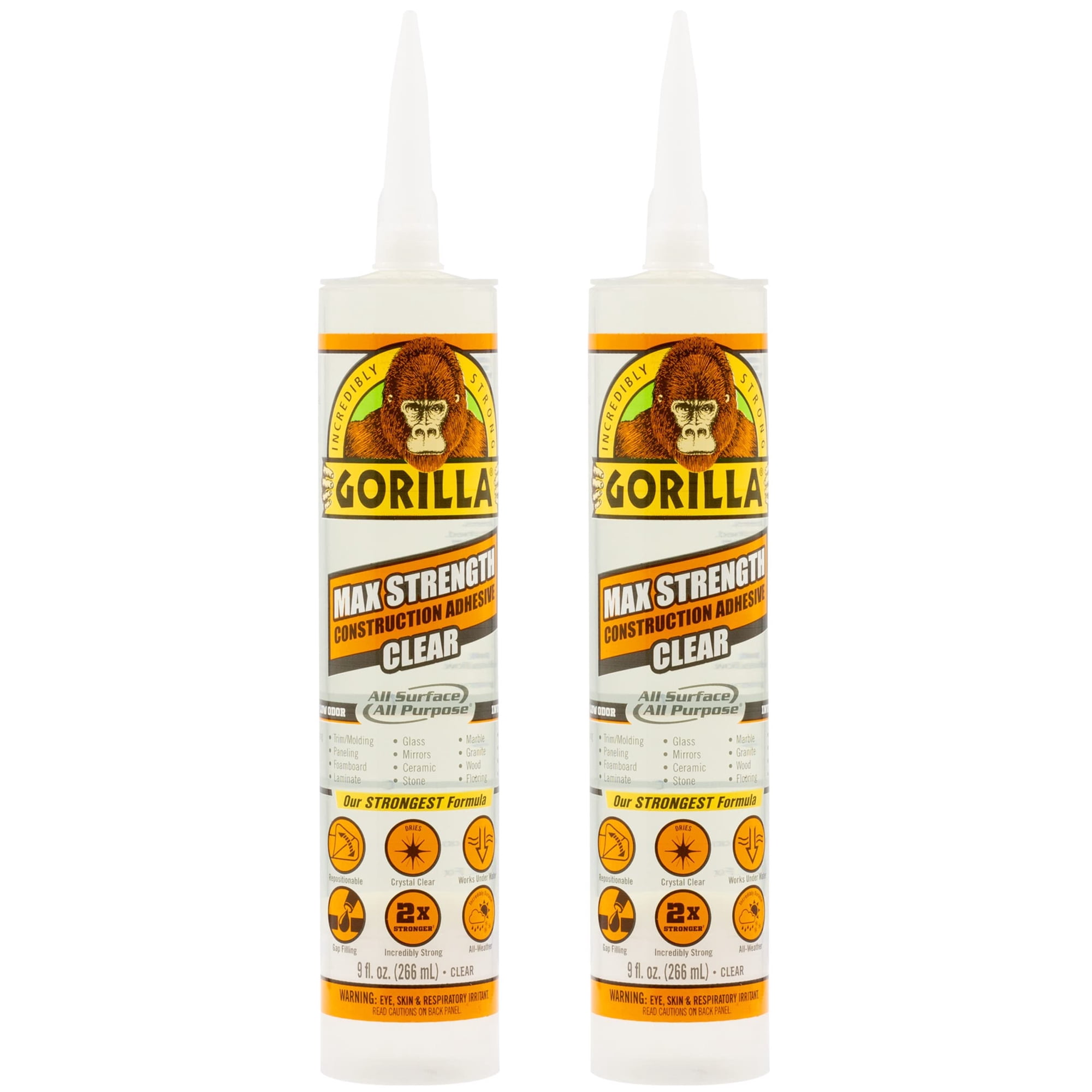 Gorilla Glue Gorilla Clear Max Strength Construction Adhesive