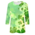 thumbnail image 5 of FDGIU ‌‌‌‌Women's St. Patrick's Day T-Shirt - Short Sleeve Crew Neck Shamrock Graphic Tee, 5 of 5