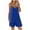 Blue, variant on Womens Wide Leg Overalls Sleeveless Rompers Adjustable Spaghetti Strap Summer Loose Shorts Jumpsuit with Pockets (XXL, Blue)