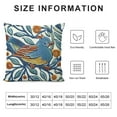 thumbnail image 6 of YANMS Decorative Throw Pillow Cover Set of 2, Boho Happy Knit Pattern Cushion Case for Sofa Couch Living Room Bedroom Outdoor (Blue Bird, 2pc), 6 of 6
