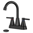 thumbnail image 1 of Grifo de baño KHQF de 4" de 3 orificios, negro mate, de 2 manijas, 1 of 7
