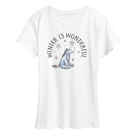 Winnie the Pooh - Eeyore Winter Is Wonderful Christmas Short Sleeve Graphic T-Shirt