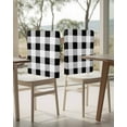 thumbnail image 4 of nqOlkjepod Black White Plaid Chair Covers Set of 6, Decorative Chair Back Cover, Spring Farmhouse Buffalo Checkered Dining Room Chair Slipcovers Removable Chair Protectors Covers for Party Banquet, 4 of 7