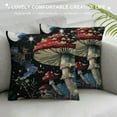 thumbnail image 3 of FUMJ Mushroom Dragonfly Butterfly Throw Pillow Covers Soft Square Cushion Pillowcase for Sofa Couch Home Decor, 3 of 5
