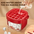 thumbnail image 3 of 1pc manual ice maker - double-layer pressure ice cube mold, food grade plastic refrigerator tray, ice box can make 48 ice cubes at once, suitable for , gatherings, and outdoor camping, easy to use, 3 of 8