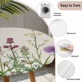 thumbnail image 3 of Spring Flowers Round Tablecloth for 45-54 Inch Tables, Fitted Table Cover with Elastic Edge, Wild Floral Herb Botanical Waterproof Outdoor Table Cloth Protector for Patio Garden Dinner Picnic, 3 of 9