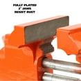 thumbnail image 3 of GreatNeck Heavy Duty Cast Iron Bench Vise, Orange, 3 inch, 3 of 9