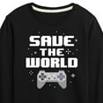 thumbnail image 3 of Instant Message - Gamer - Save The World - Toddler & Youth Long Sleeve Graphic T-Shirt, 3 of 6