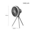 thumbnail image 3 of Ventilador Para Acampar Ventilador para acampar de 10000 mAh, ventilador de mesa con carga USB para acampar al aire libre (A gris) Likrtyny Libre de BPA, 3 of 9