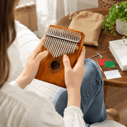 Kalimba Thumb Piano for Adults - Portable Musical Instruments for Beginners, 17-Key