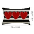 thumbnail image 3 of Valentines Day Lumbar Pillow Cover 12x20 Inches Red Heart Print Decorative Rectangular Pillow Case Cute Holiday Theme Throw Pillow Home Decor for Sofa Couch Porch Living Room Bedroom Decorations, 3 of 6